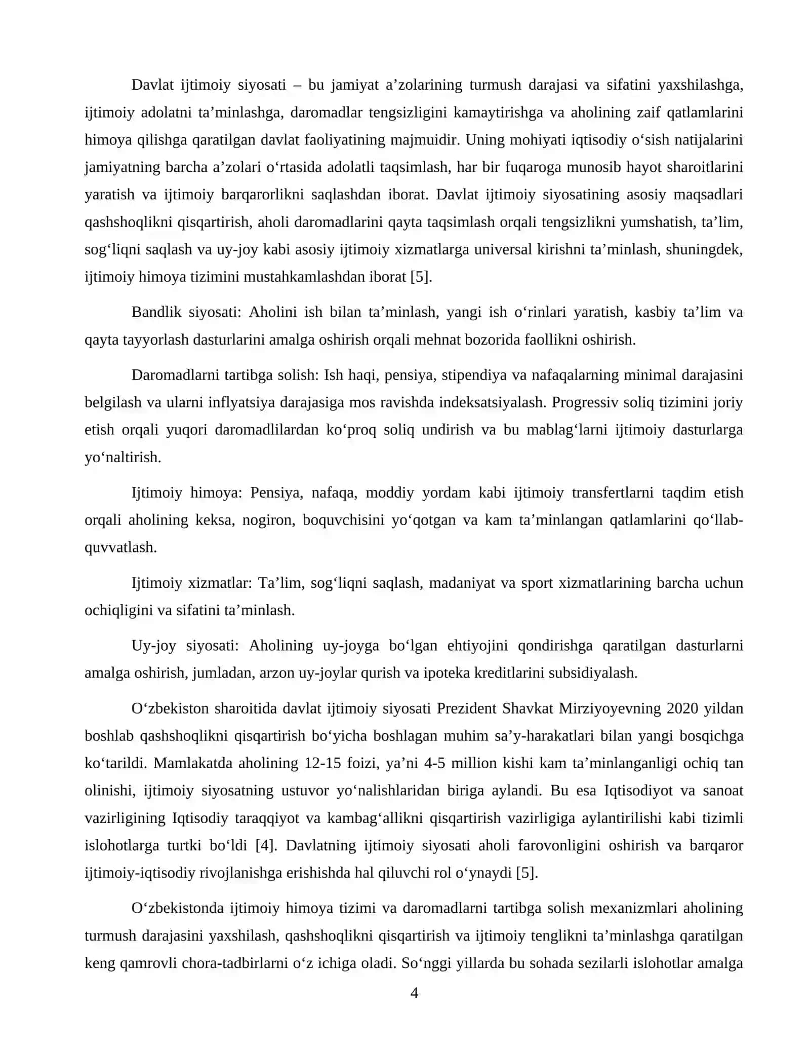 Aholi daromadi va davlatning ijtimoiy siyosati 4