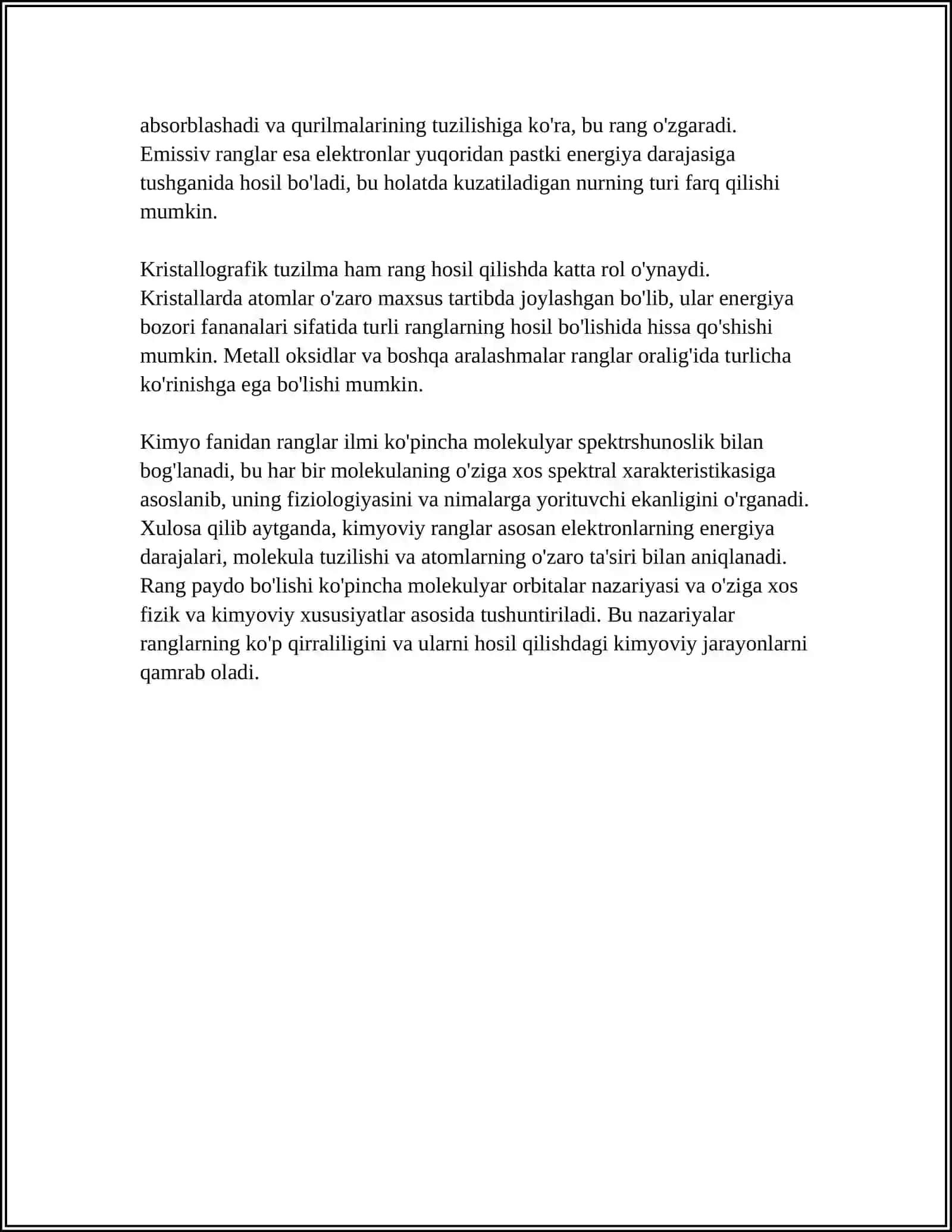 RANGLAR TILI DA KIMYO 4