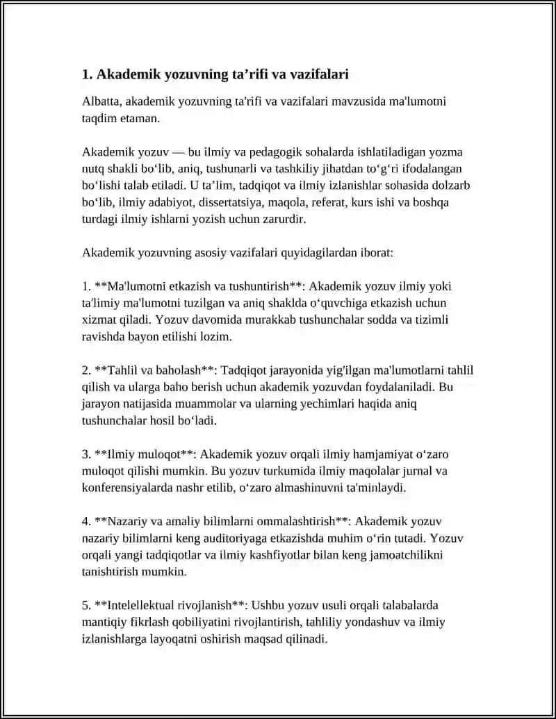 AKADEMIK YOZUVGA XOS XUSUSIYATLAR VA UNGA QÕYILADIGAN TALABLAR 4