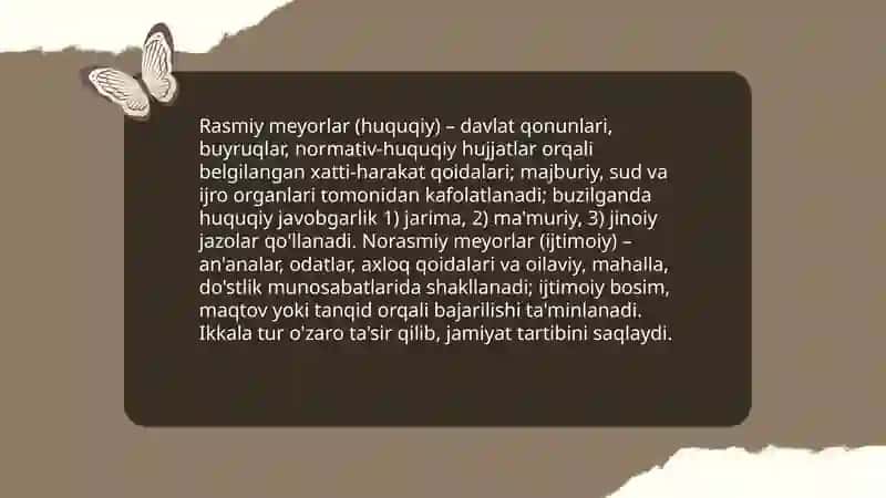 Jamiyatda qabul qilingan xulqiy meyor va mezonlar 4