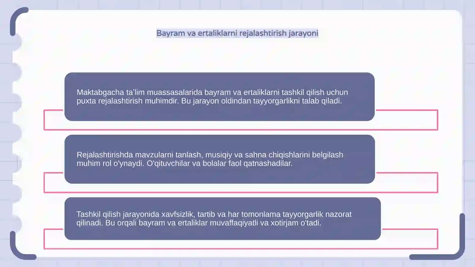 Maktabgacha taʼlim tashkilotlarida bayram va ertaliklarni tashkil qilish va oʻtkazish 4