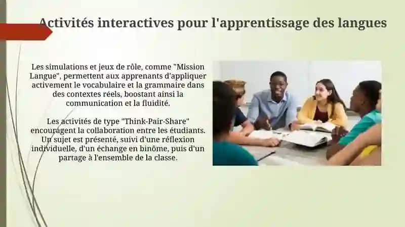 Enseignement des langues étrangères basé sur desméthodesinteractives 4
