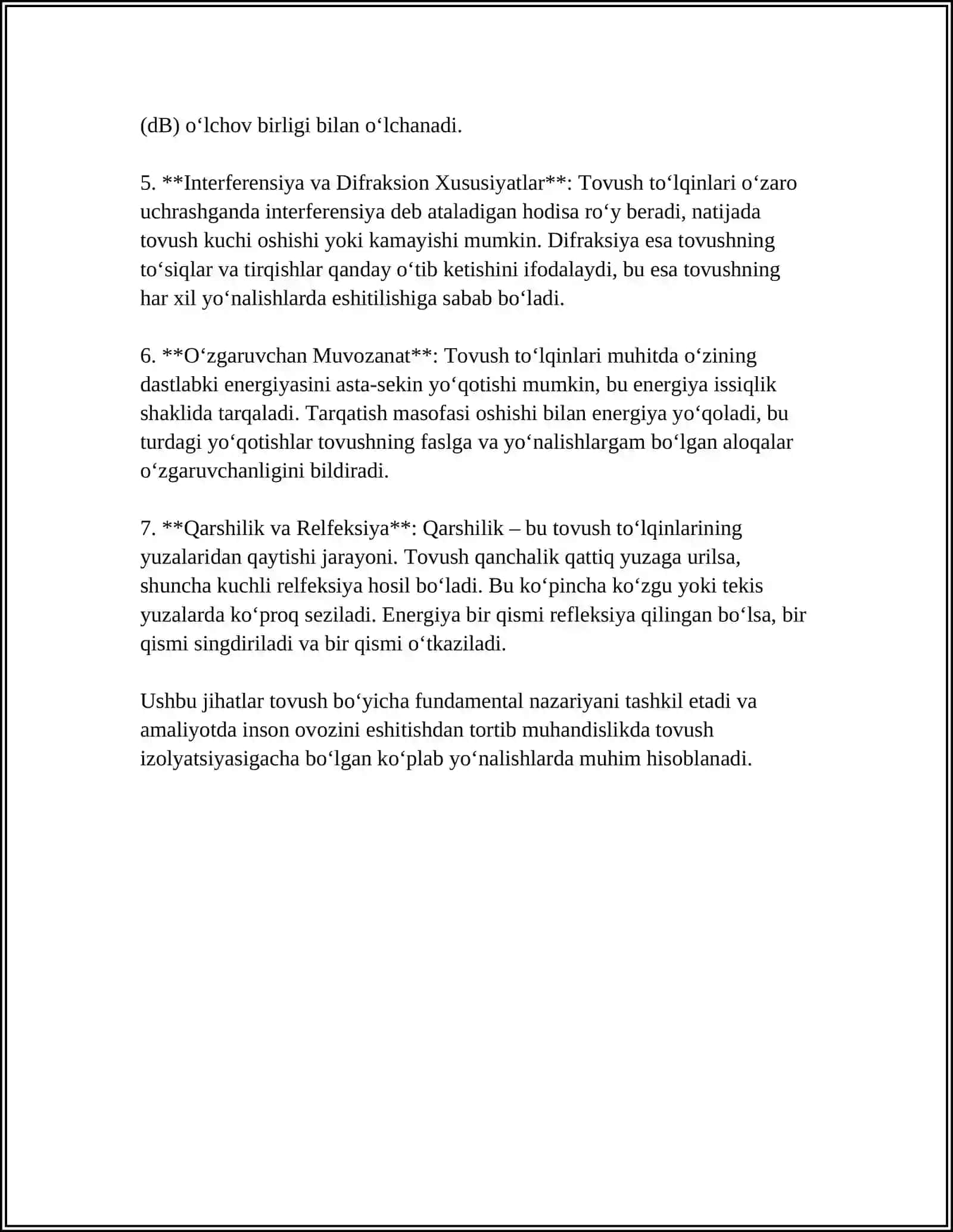 TOVUSH TOʻLQINLARIN VA ULARNING XARAKTERISTIKALARI 4