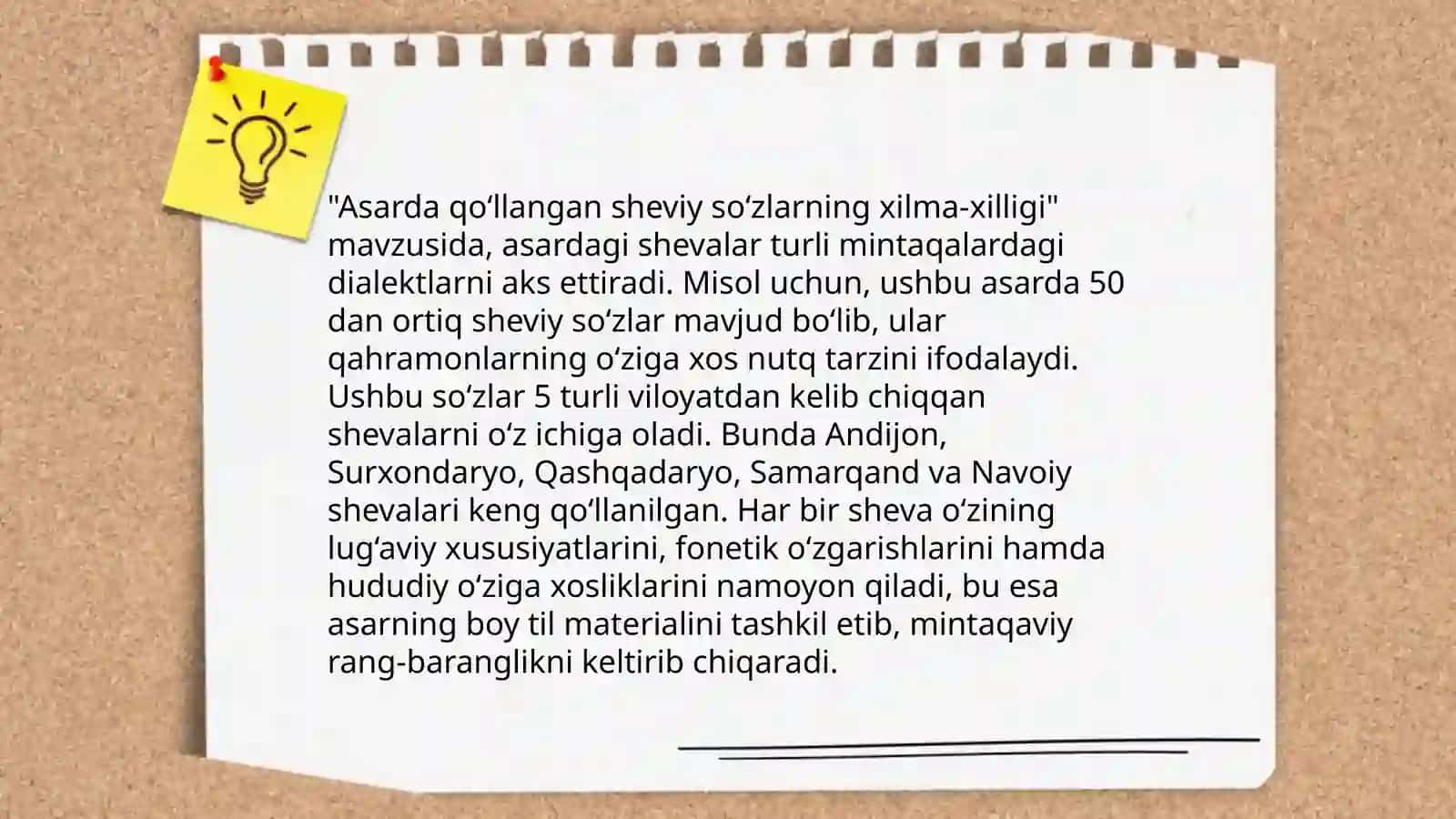 "Ot kishnagan oqshom" asaridan shevaga xos so'zlar lug'ati 4