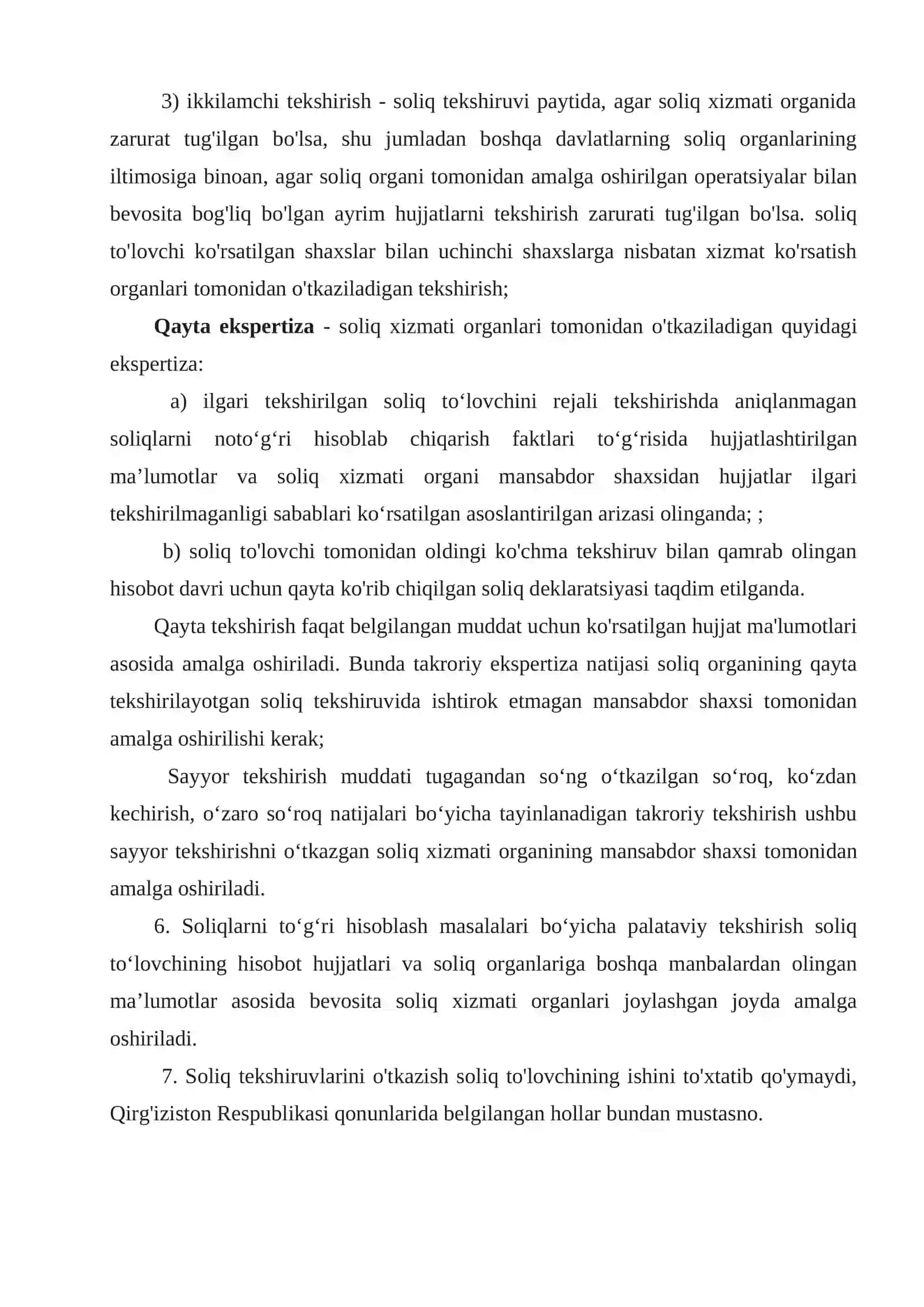 Qirg’iziston Respublikasida soliq monitoringini o’tkazish tartibi 4