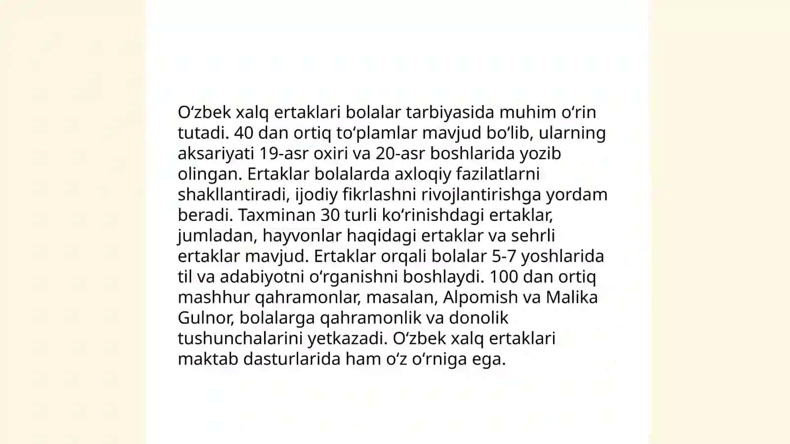 Oʻzbek Bolalar Folklori 4
