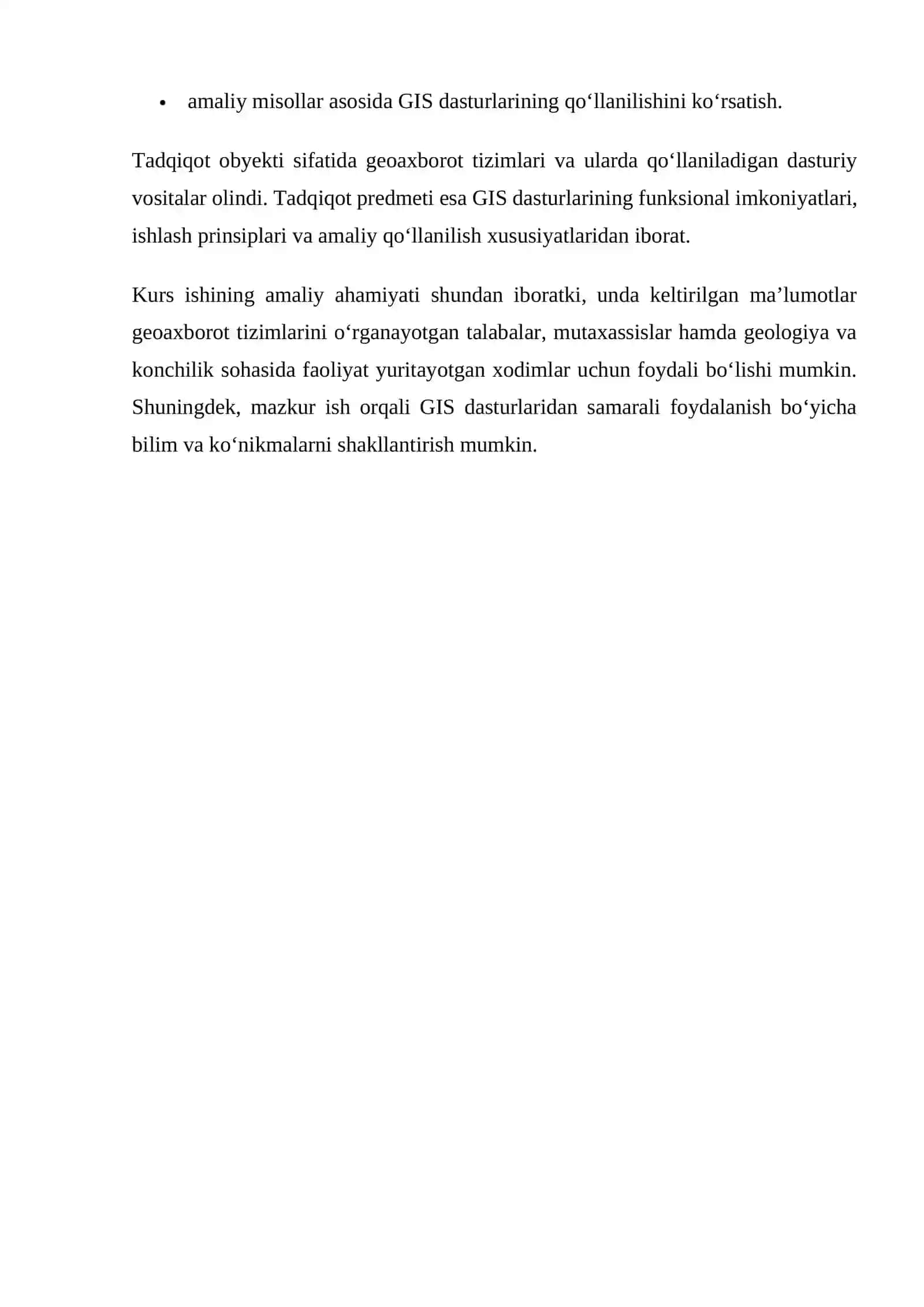 Geoaxborot tizimlarida qo’llaniladigan dasturiy taminotlar 4