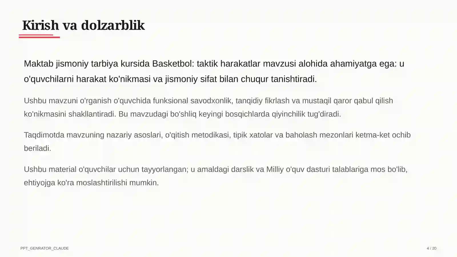 Basketbol: taktik harakatlar (8-sinf) 4