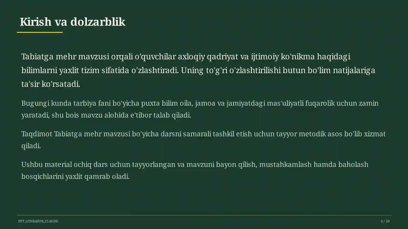 Tabiatga mehr (3-sinf) 4