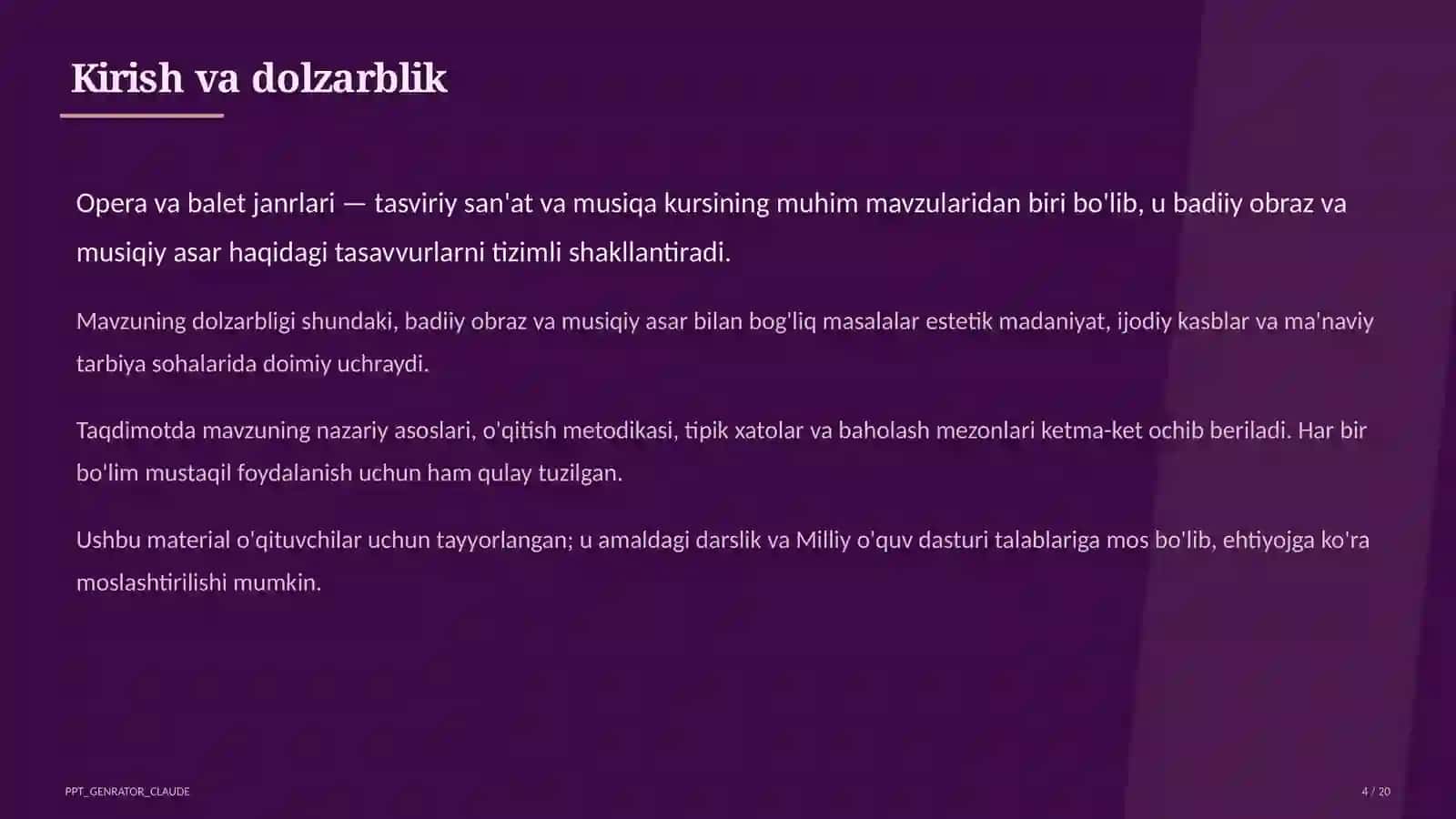 Opera va balet janrlari (6-sinf) 4