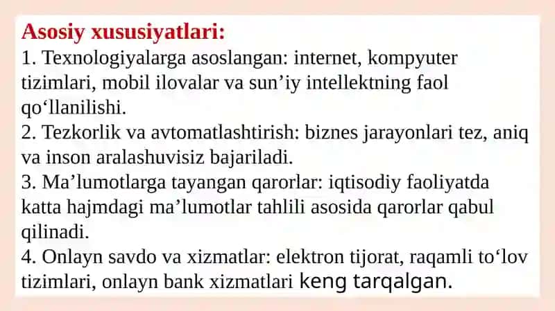 Mustaqil ishi: Mamlakatning raqamli iqtisodiyoti tahlili 4