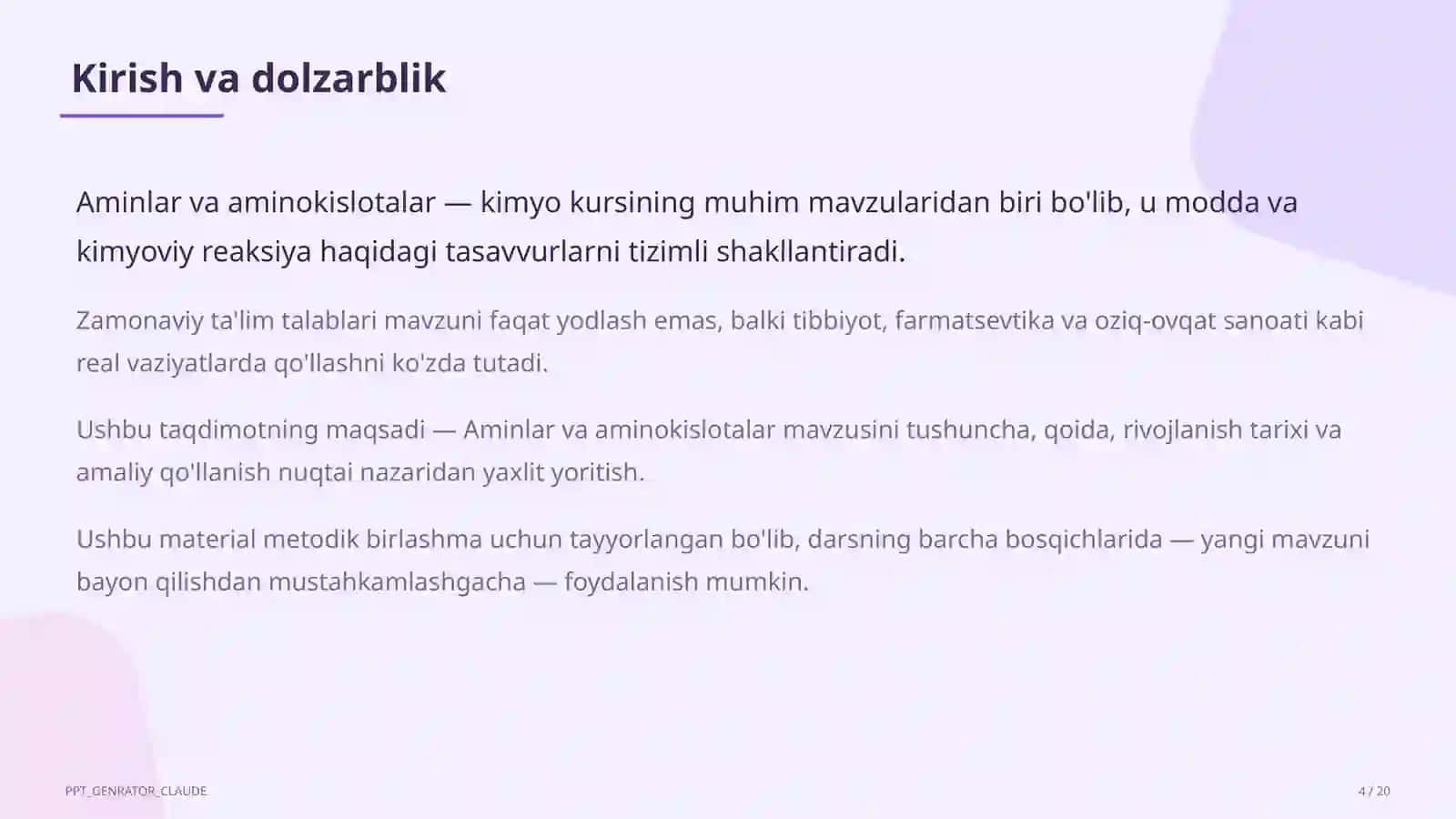 Aminlar va aminokislotalar (11-sinf) 4