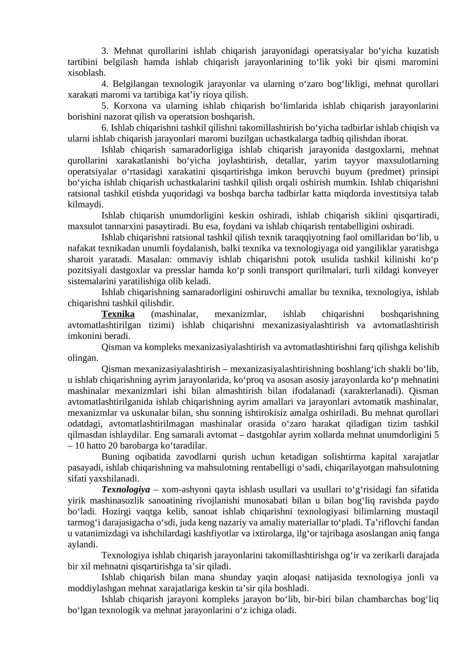 Ishlab chiqarish tizimi va uning asosiy elementlari 4