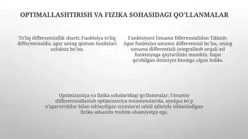 To'la differensiyallik sharti 4