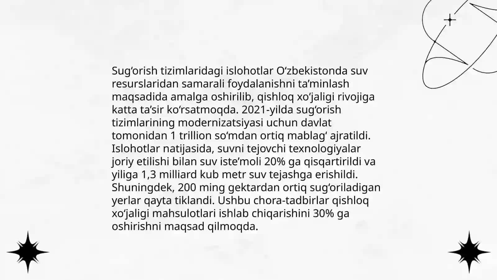 Mustaqillik yillarida qishloq xo‘jaligi va sanoat sohasidagi o‘zgarishlar 4