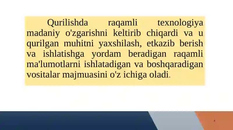 Raqamli texnologiyalar 4