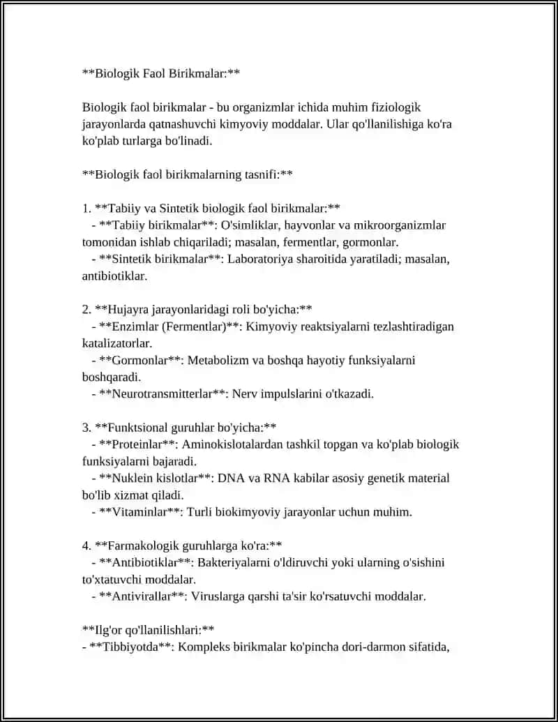 MT6 KOMPLEKS BIRIKMALAR - BIOLOGIK FAOL BIRIKMALAR 4