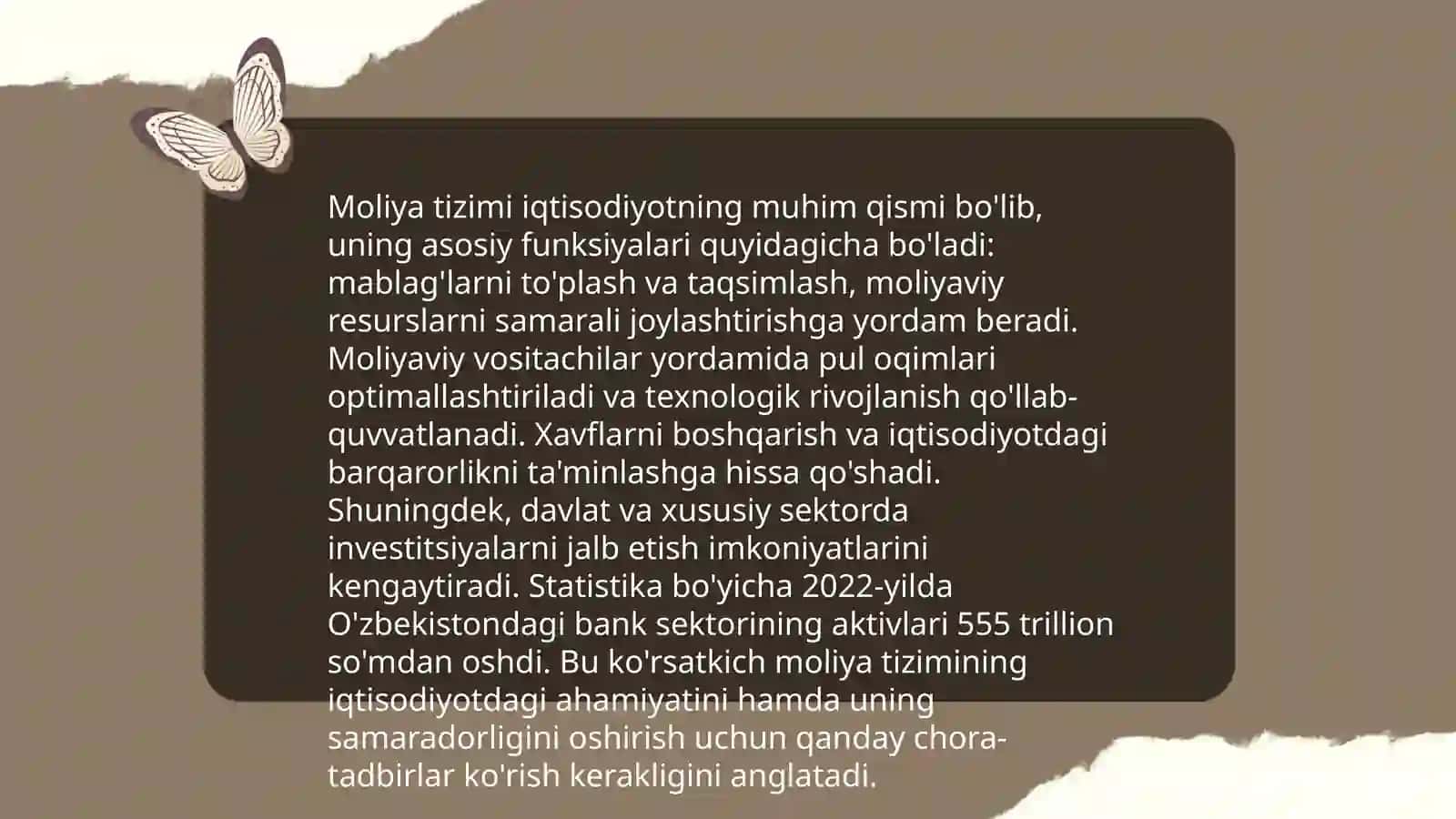 Moliya tizimining asosiy tushunchalari 4