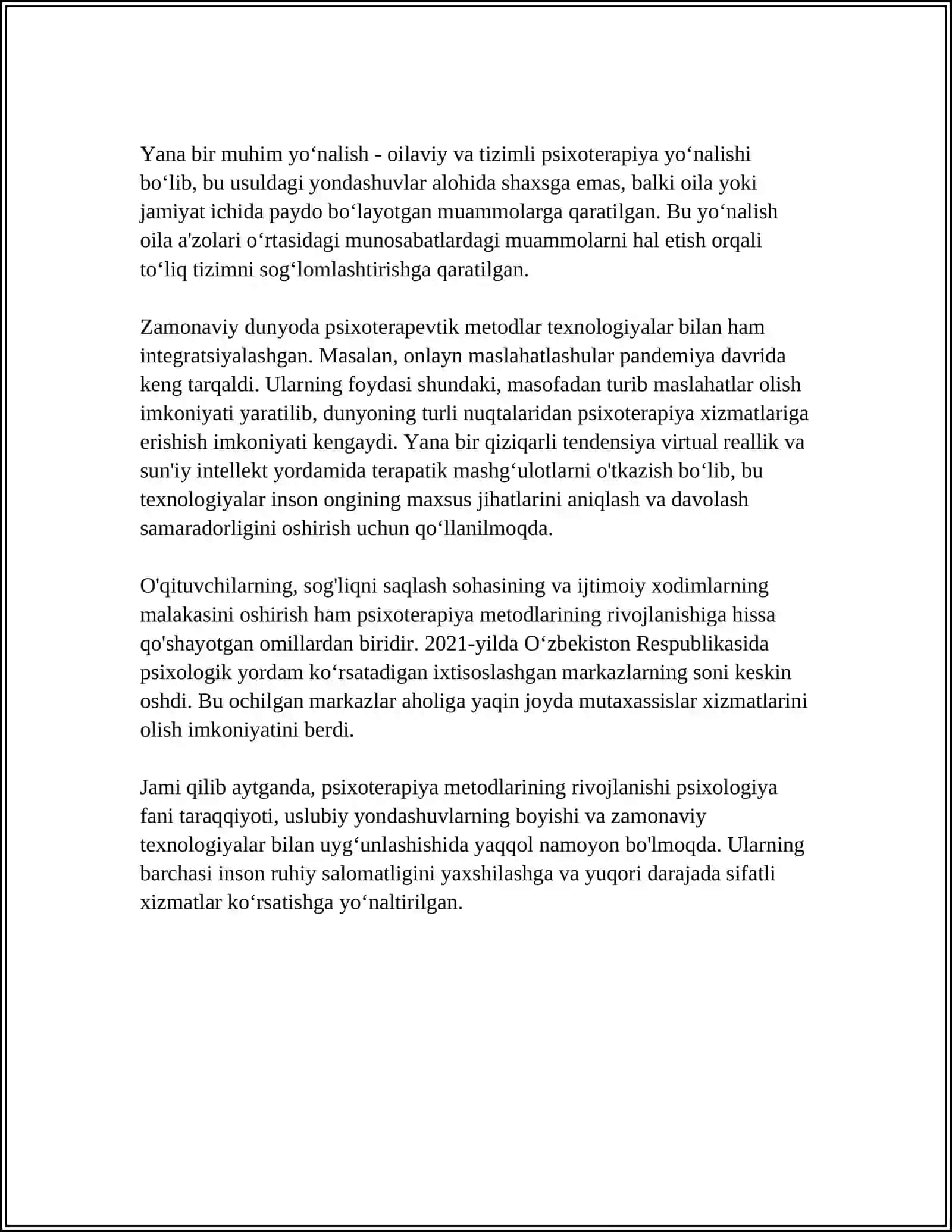 PSIXOTERAPIYA TARAQQIYOTI 4