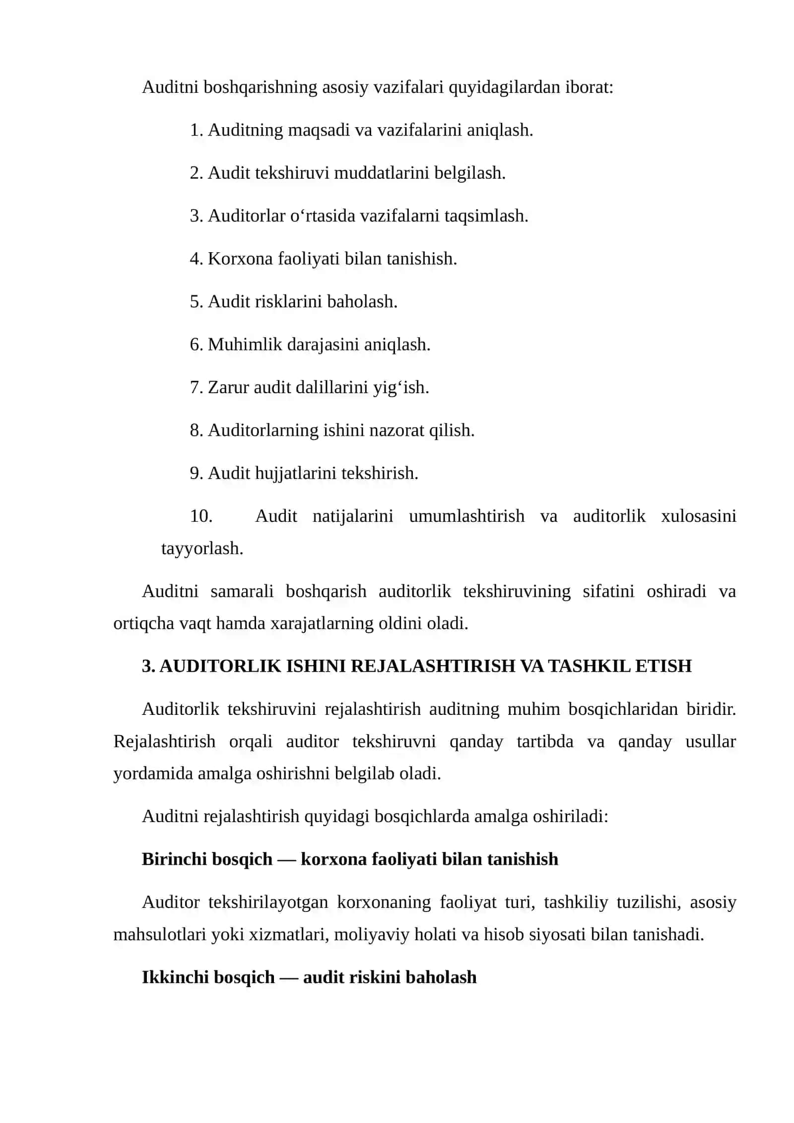 AUDITNI BOSHQARISH VA AUDITORLIK ISH DASTURINI TUZISH 4