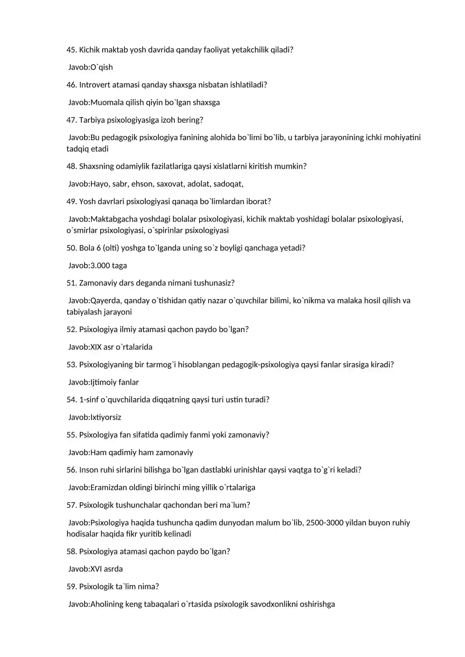 Psixologiya atestatsiya savollari 2 qism 4