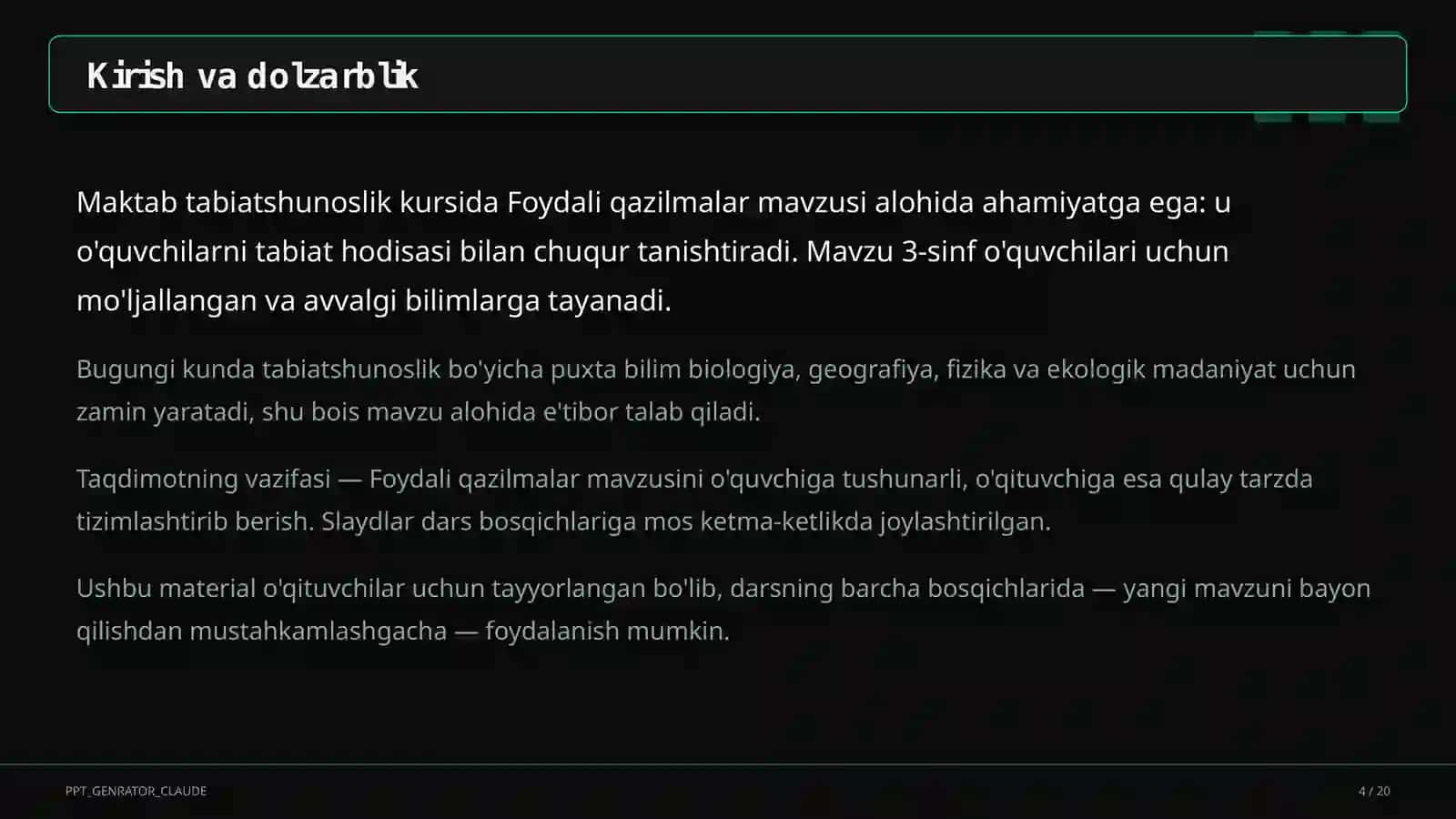 Foydali qazilmalar (3-sinf) 4