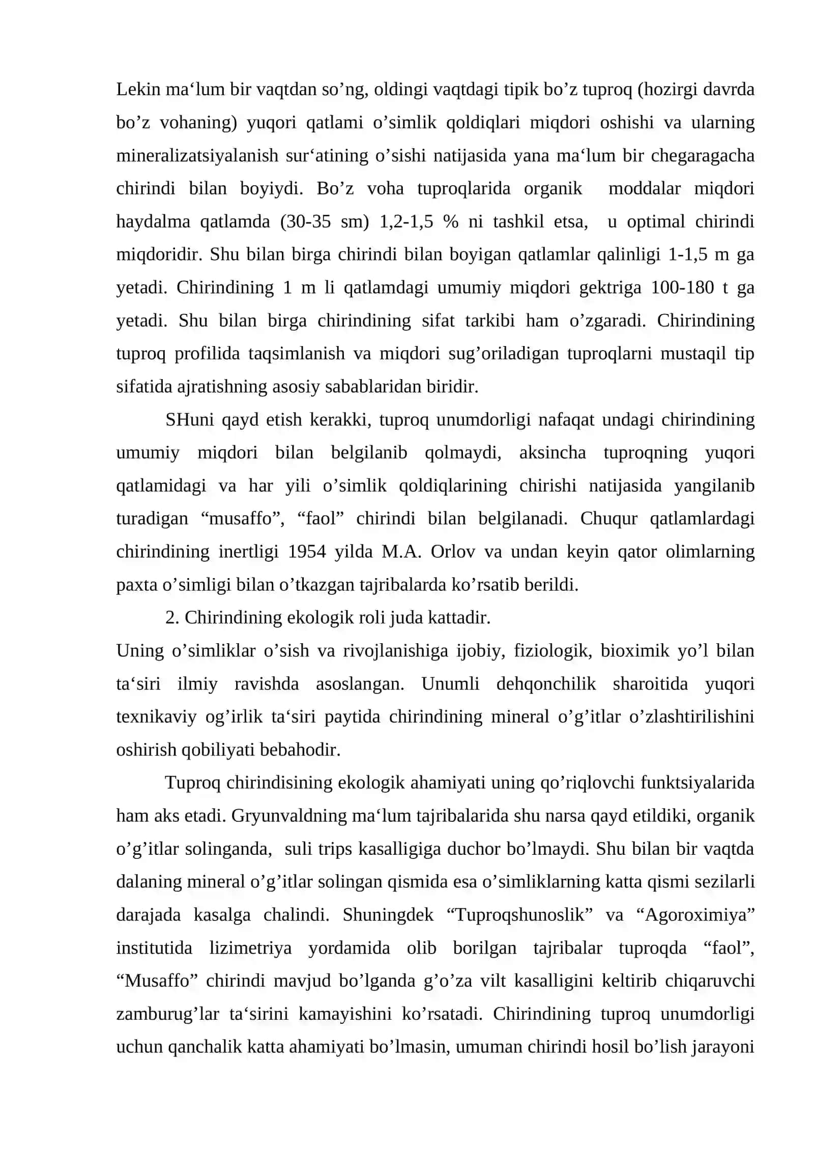 Tuproqning unumdorligi va turli xususiyatlari 4
