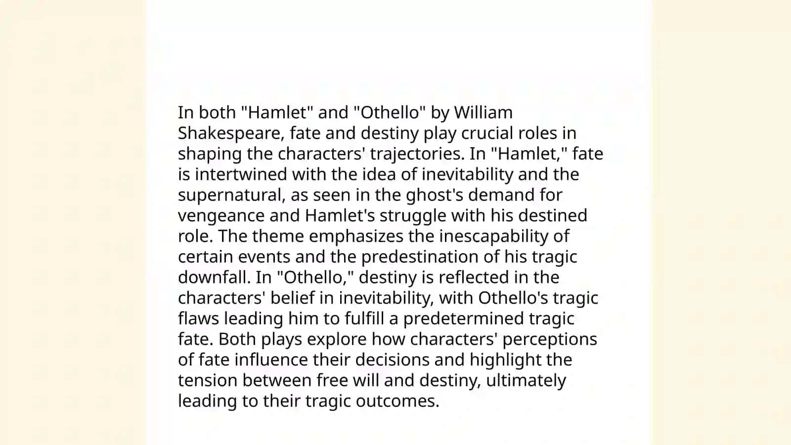 Hamlet and Othello by William Shakespeare 4