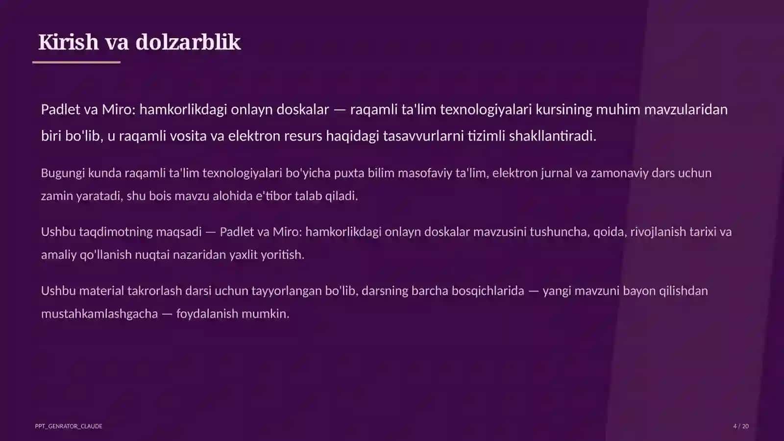 Padlet va Miro: hamkorlikdagi onlayn doskalar 4