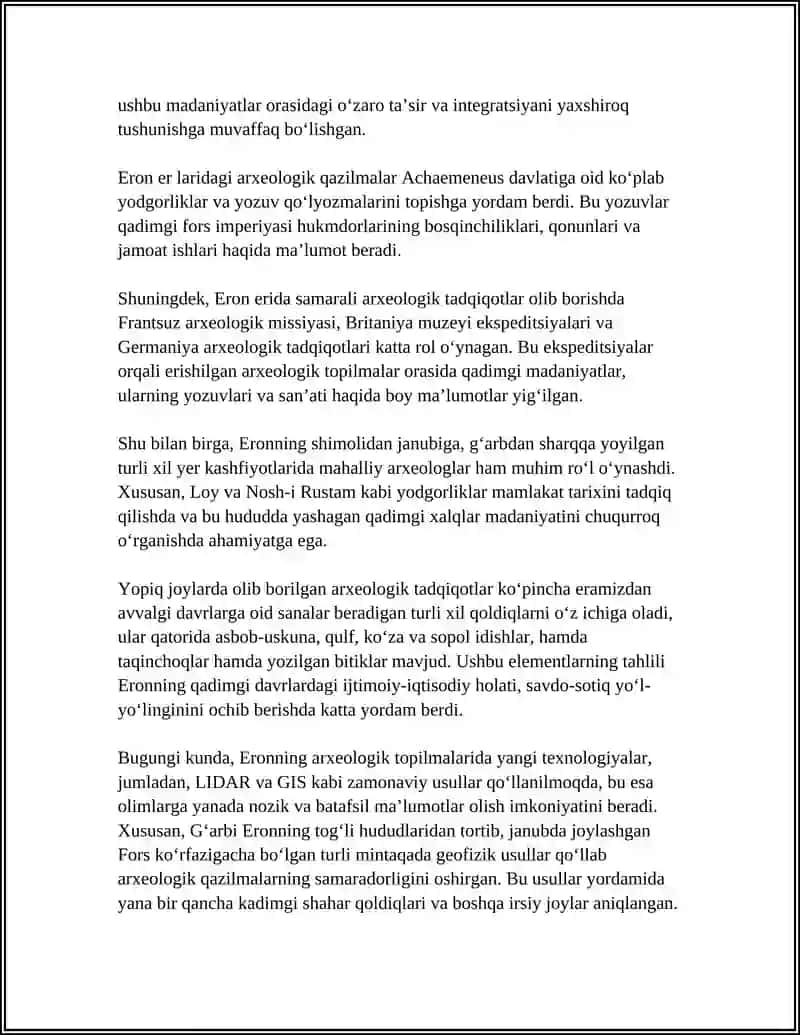 QADIMGI ERONNING TARIXIY MANBALARI VA ULARNING OʻRGANILISH DARAJASI 4