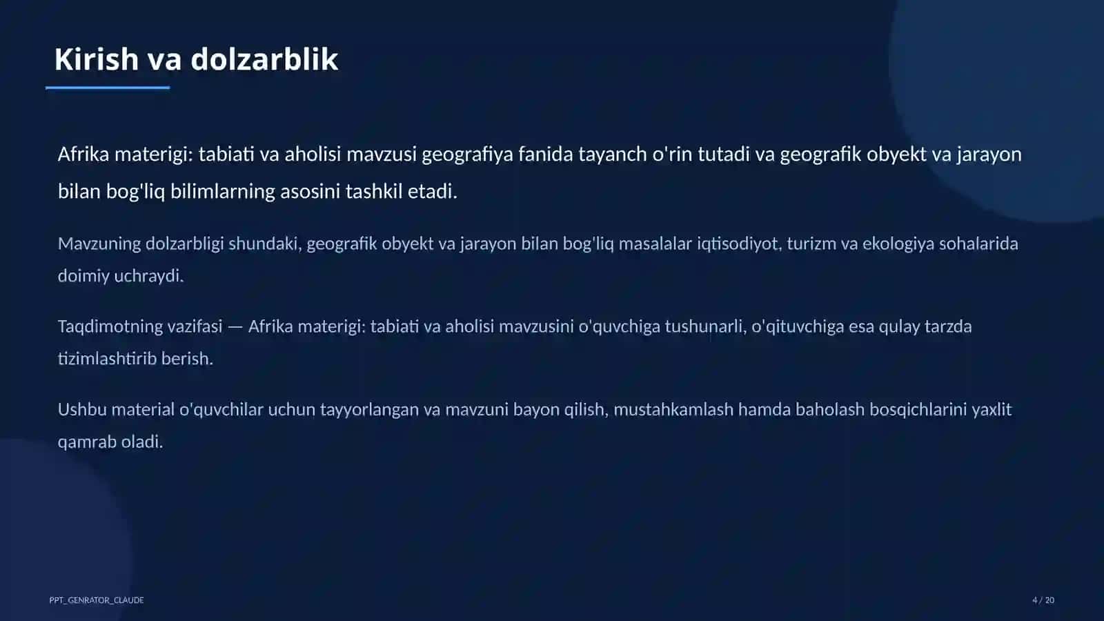 Afrika materigi: tabiati va aholisi (7-sinf) 4