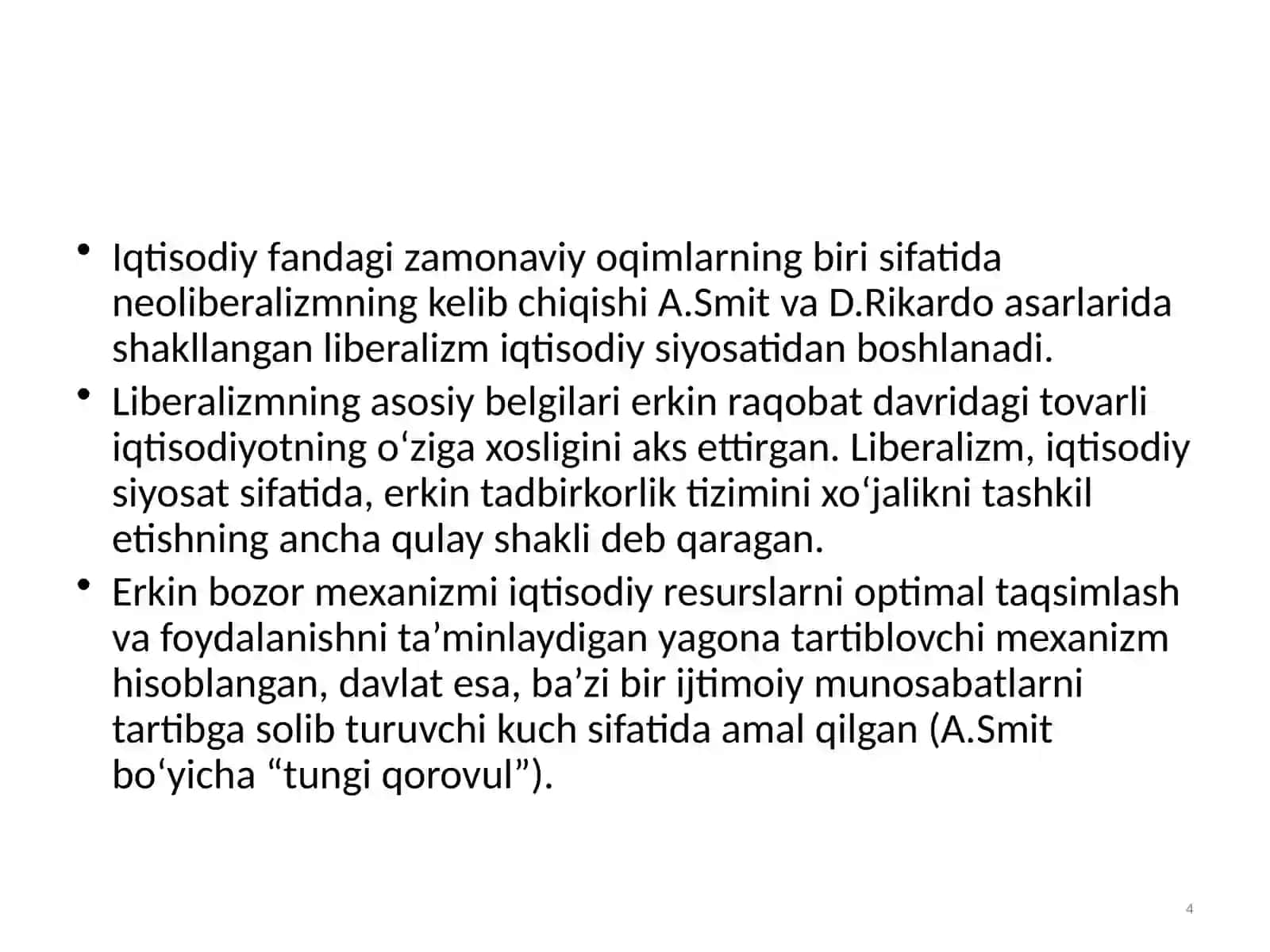 Neoliberalizmning mohiyati va ahamiyati 4