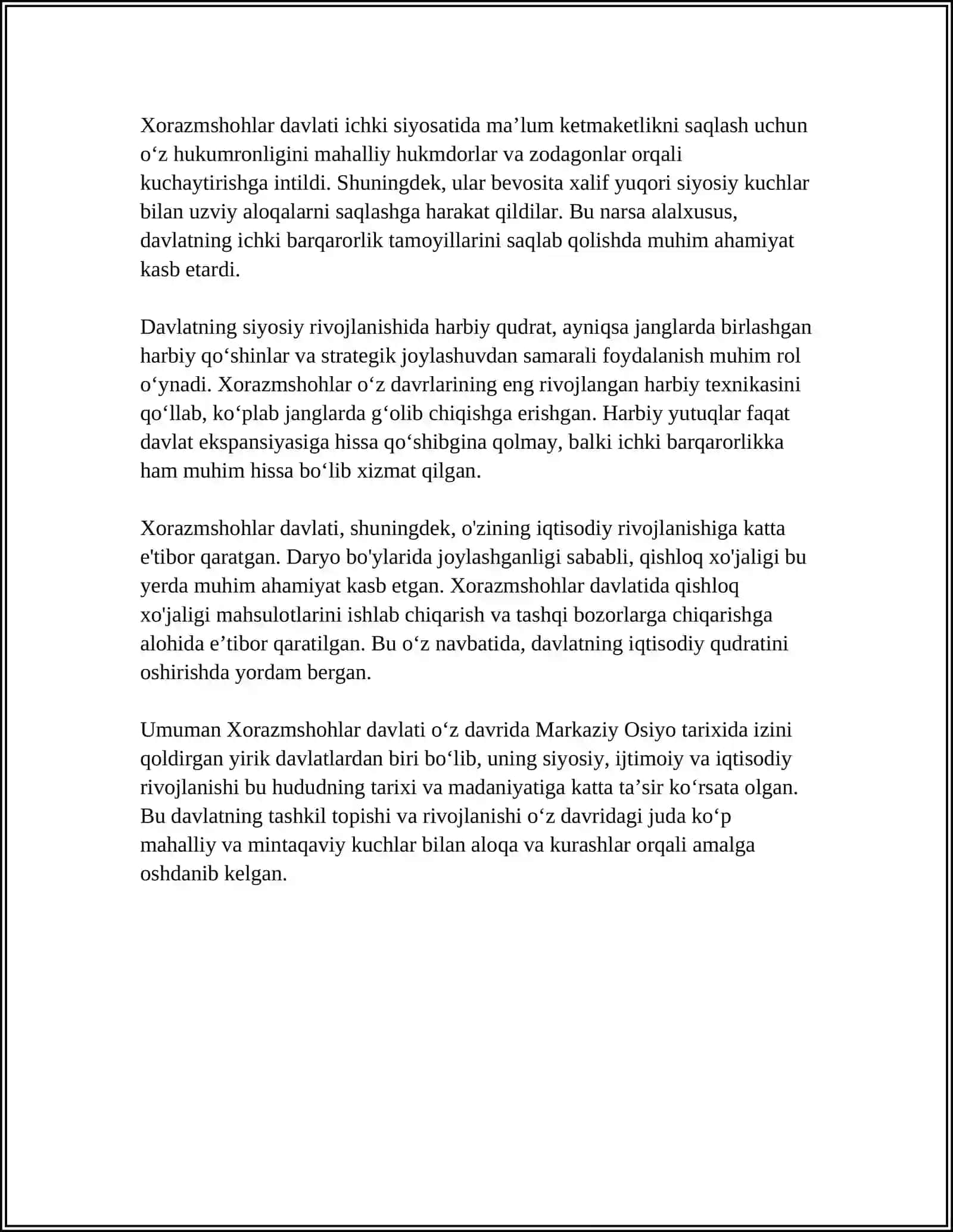 XORAZMSHOHLAR DAVLATI 4