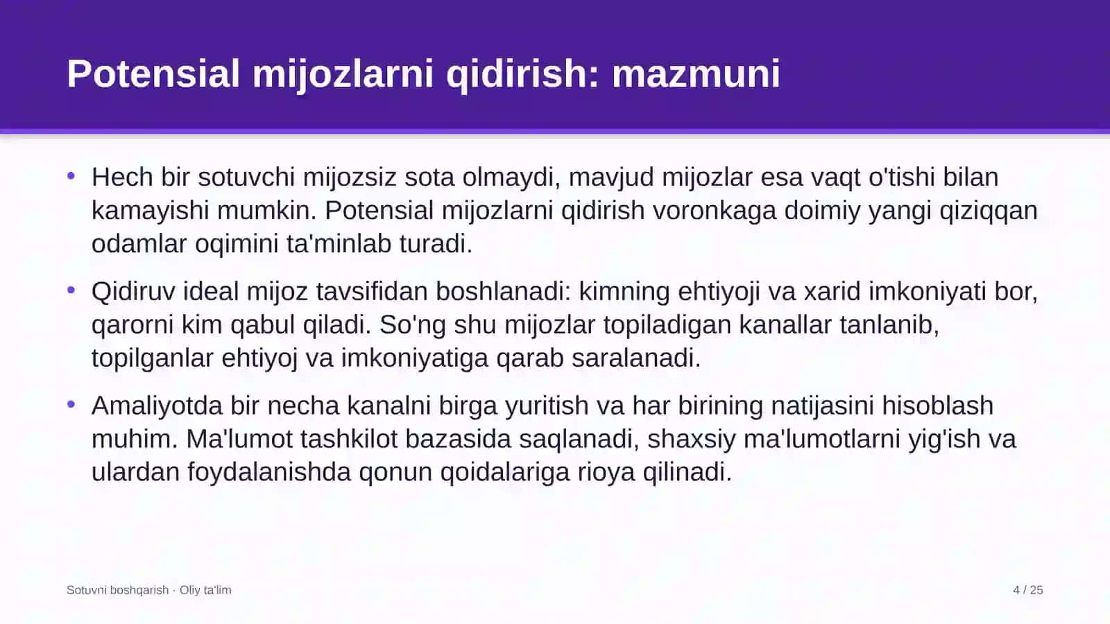 Elektronika do'konlarida potensial mijozlarni qidirish 4