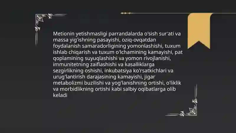 Metionin Essensial Sulfidli Aminokislot 4