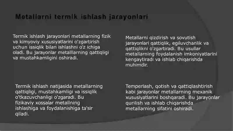 METALLARNIKIMYOVIY-TERMIKISHLASHNIO`RGANISH 4