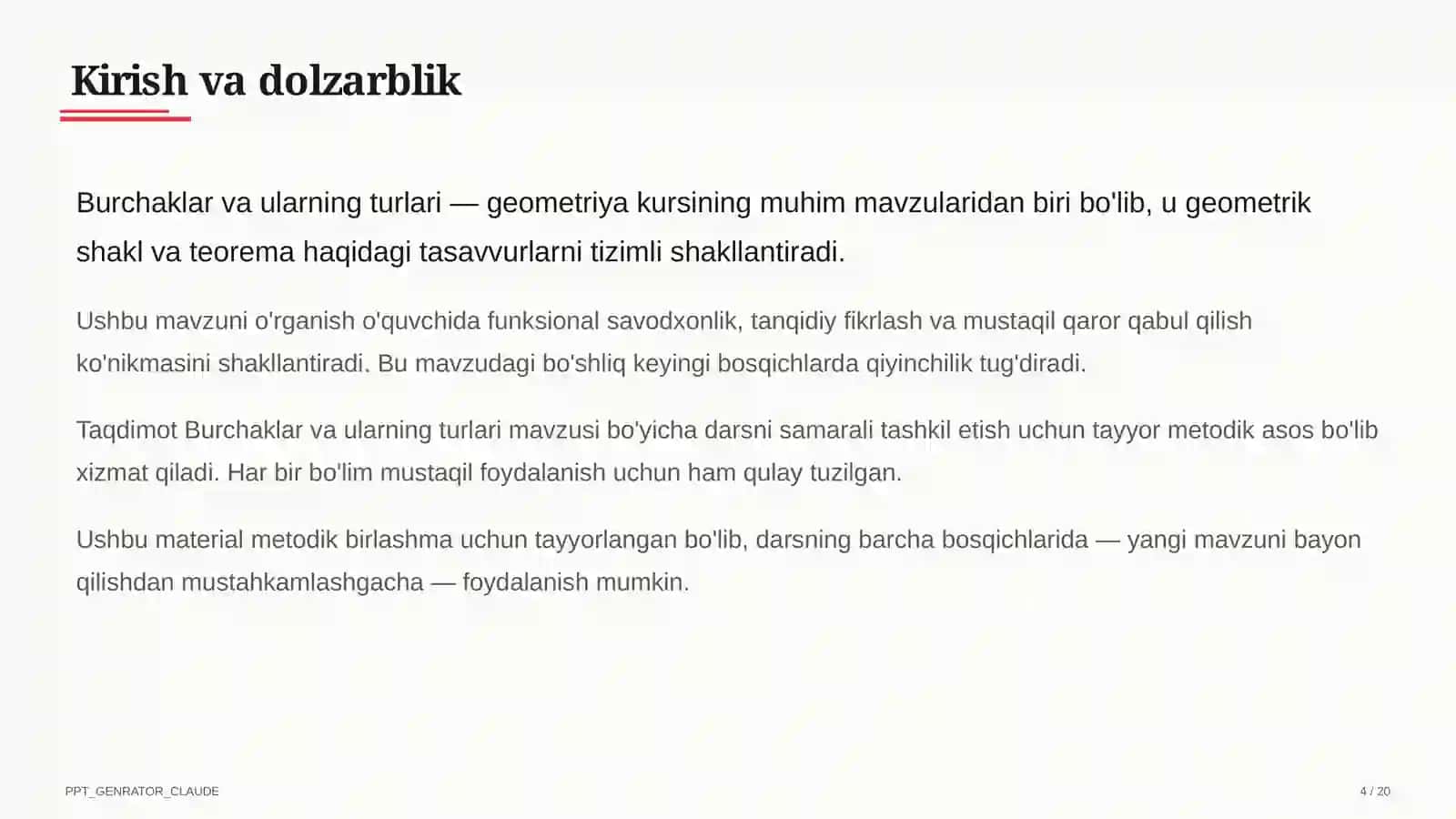 Burchaklar va ularning turlari (7-sinf) 4