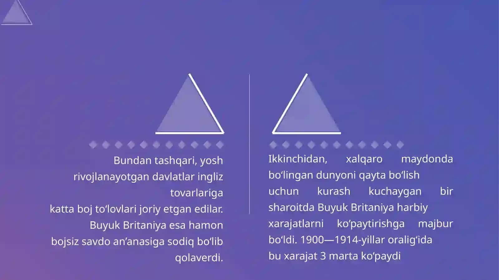 XIX asrning ikkinchi yarmi - XX asr boshlarida Angliya iqtisodiyotining oʻsishi. Angliya imperializmining mustamlaka siyosati 4