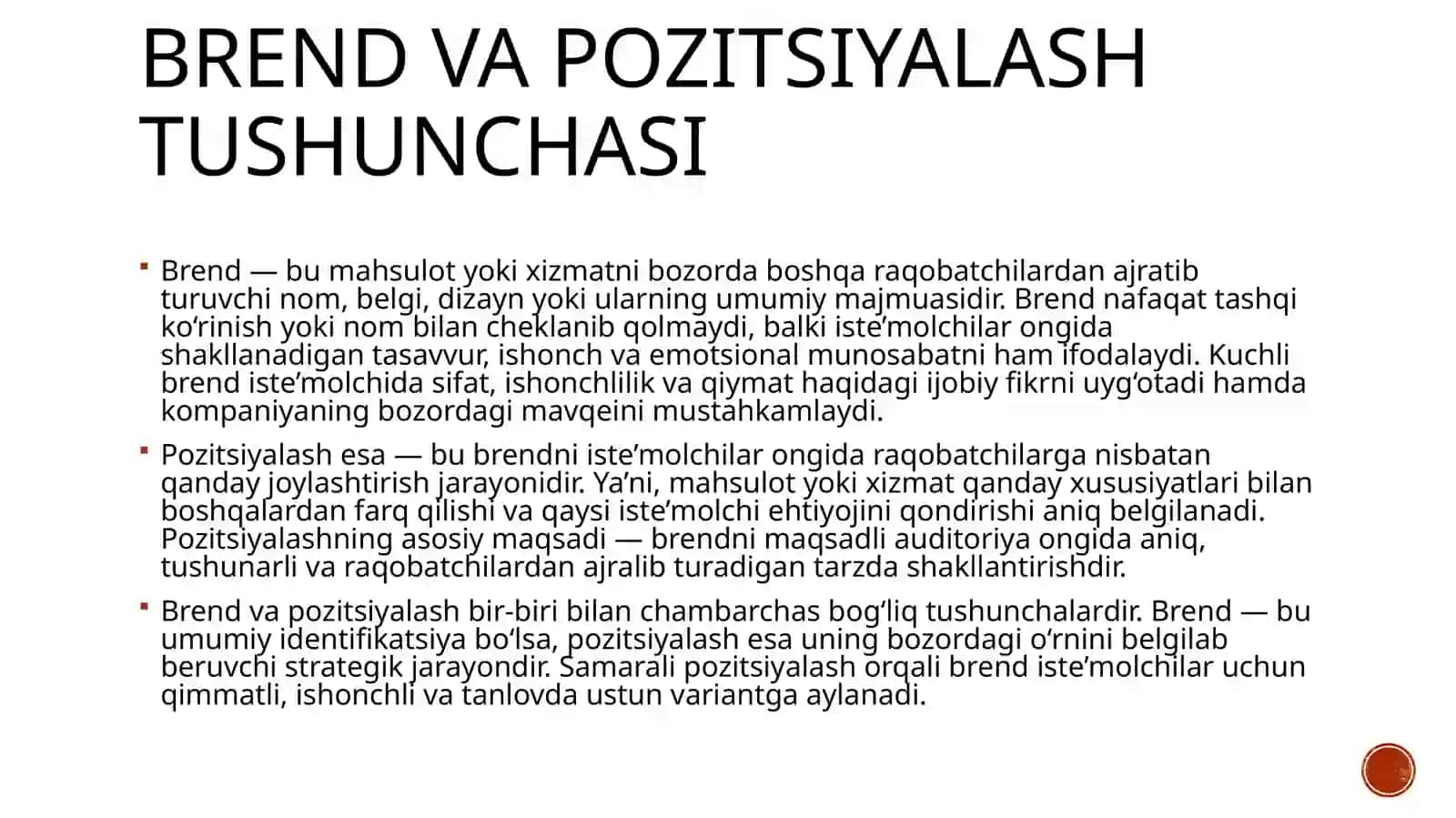Brendpozitsiyalash xaritasi tuzish 4