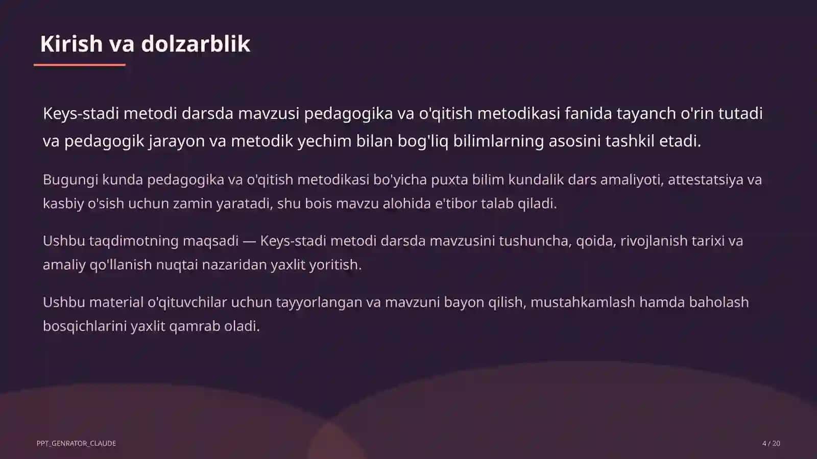 Keys-stadi metodi darsda 4
