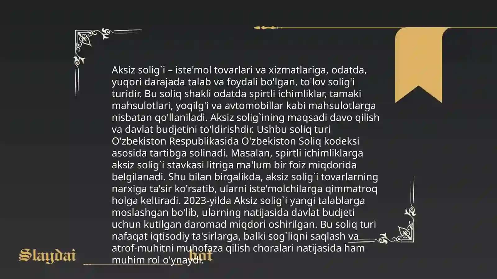 Aksiz solig`i 4