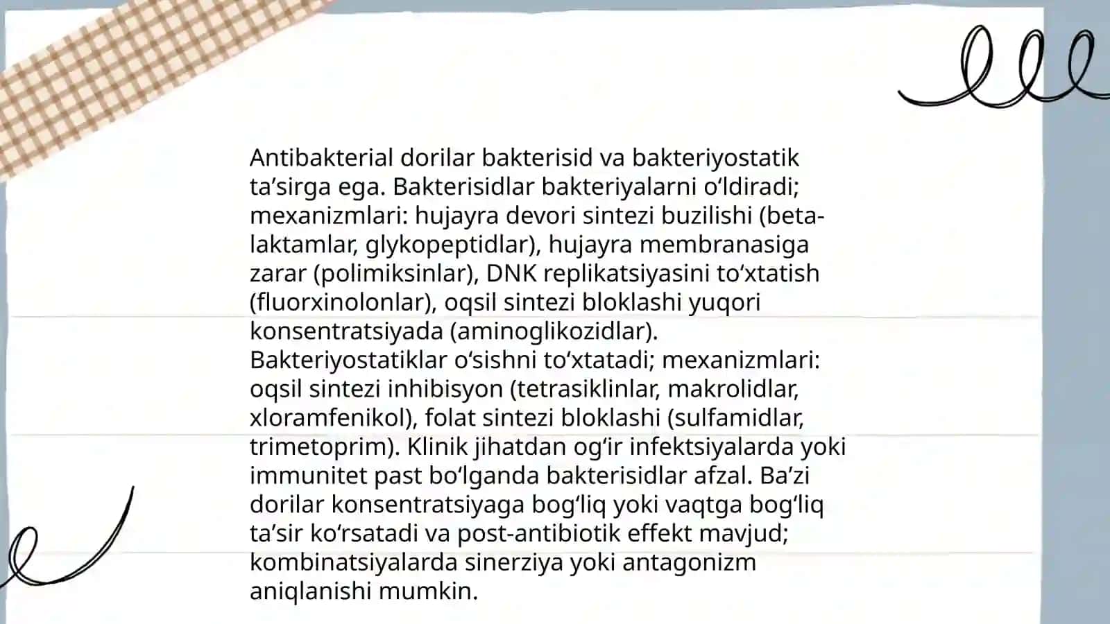 Antibakterial dori vositalarining klinik farmakologiyasi 4