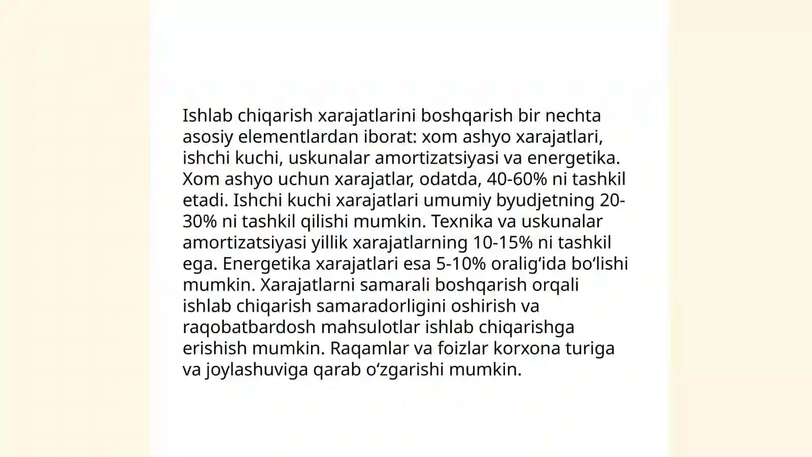 Xo'jalik yurituvchi subyektlarning xarajat turlari 4