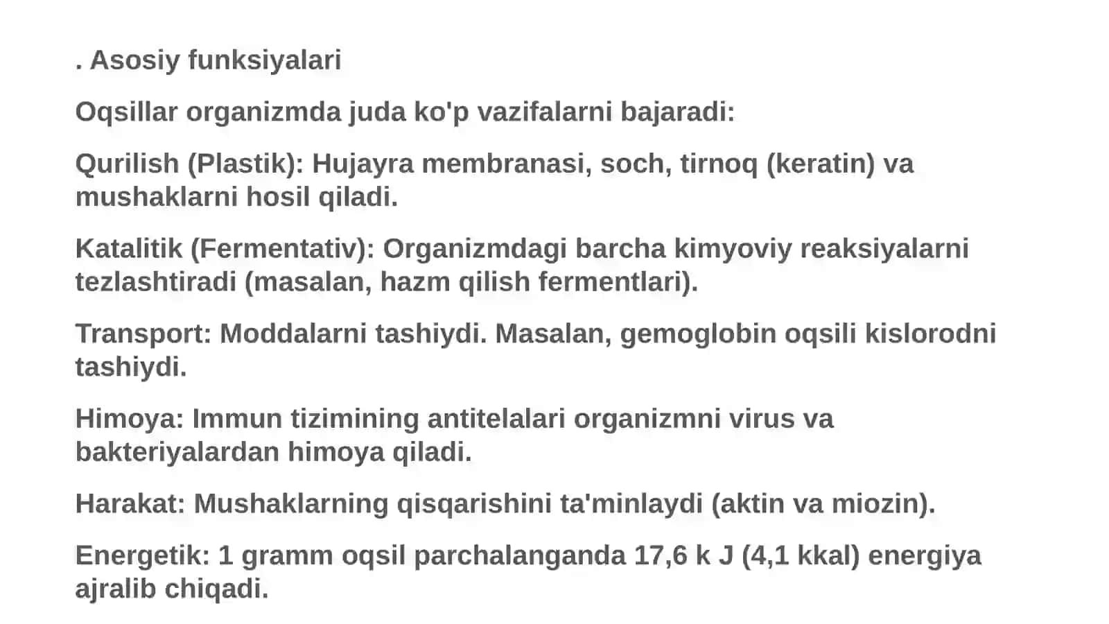 Oqsillar almashinuvi biokimyosi 4