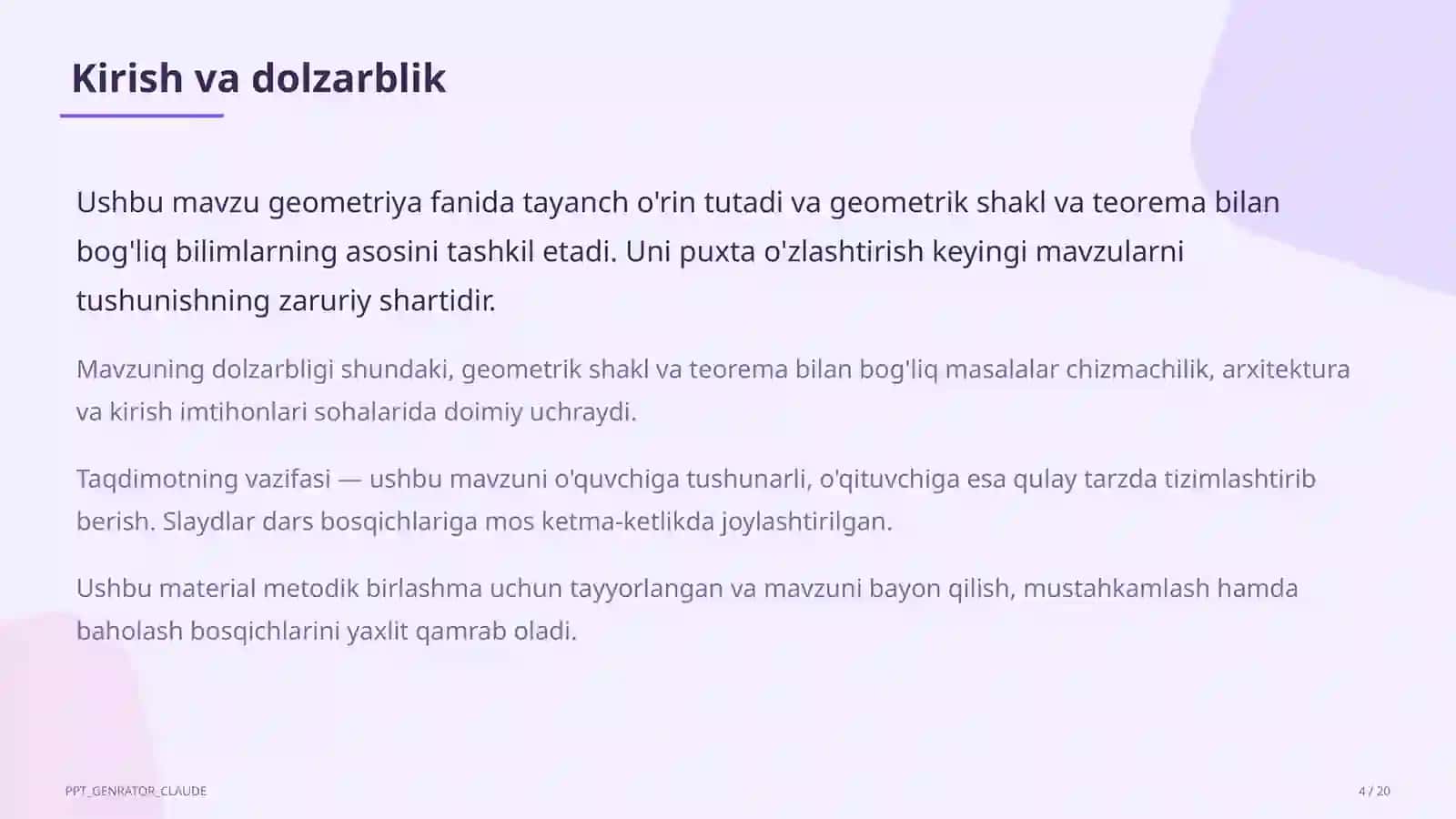 Fazoda perpendikulyarlik: uch perpendikulyar teoremasi (10-sinf) 4