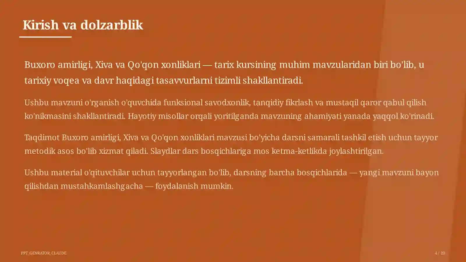 Buxoro amirligi, Xiva va Qo'qon xonliklari (8-sinf) 4