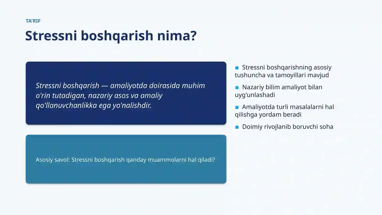 Stressni boshqarish 4