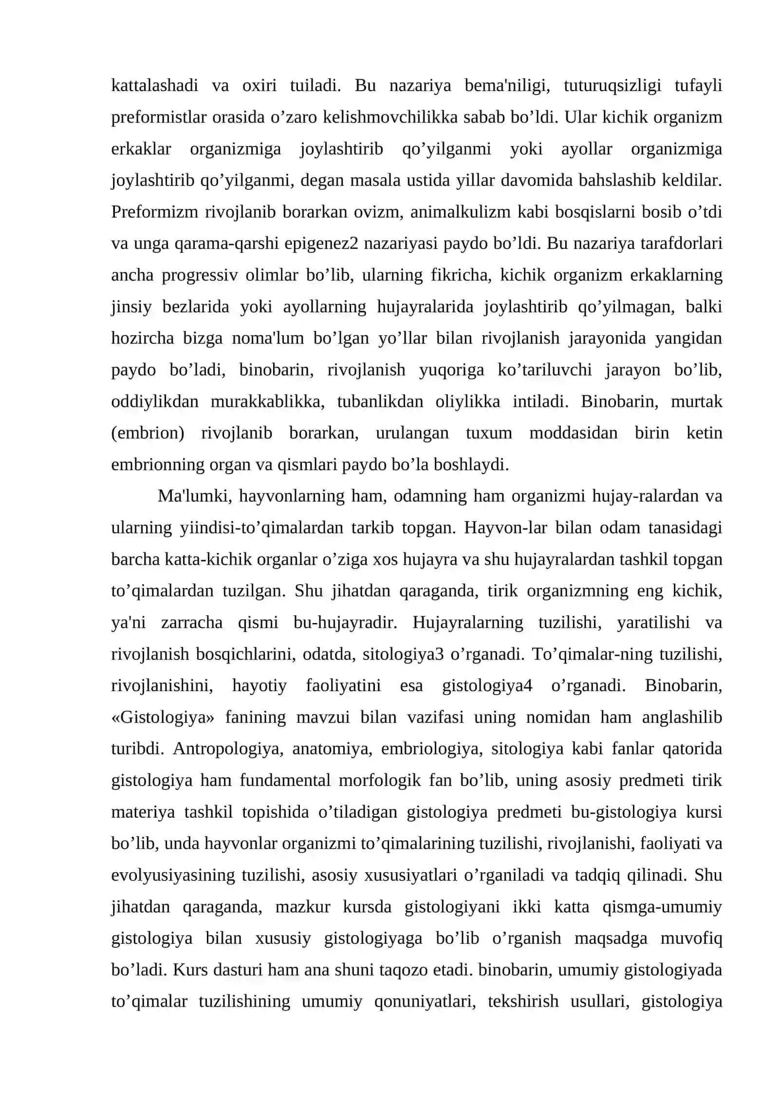 Gistologiya fanining mazmuni va vazifasi: taraqqiyot tarixi 4
