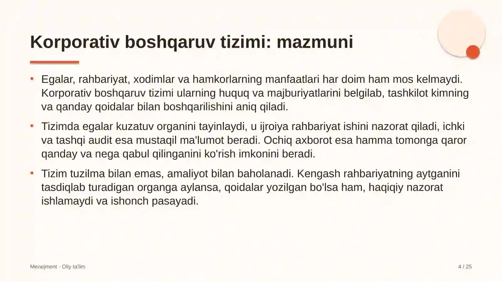 Ko'p qavatli uylar qurilishida korporativ boshqaruv tizimi 4