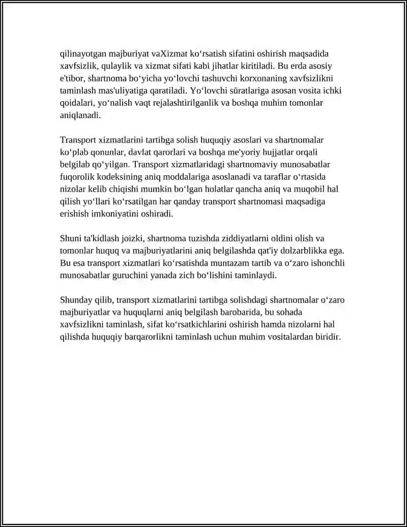 TRANSPORT XIZMATLARINI TARTIBGA SOLISHDAGI SHARTNOMALAR 4